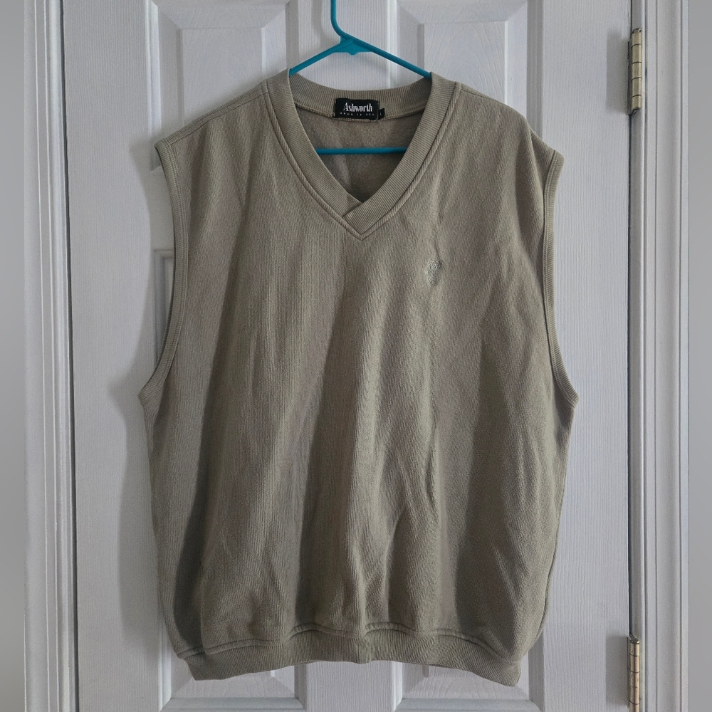 Vintage Ashworth Olive Sweater Vest